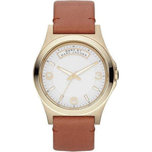 Marc Jacobs Baby Dave White Dial Brown Leather Strap Watch for Women - MBM1261