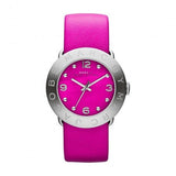 Marc Jacobs Amy Pop Pink Dial Pink Leather Strap Watch for Women - MBM1286