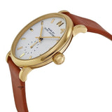 Marc Jacobs Baker White Dial Brown Leather Strap Watch for Womern - MBM1316