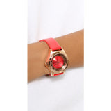 Marc Jacobs Henry Skeleton Red Dial Red Leather Strap Watch for Women - MBM1338