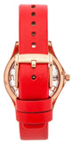 Marc Jacobs Henry Skeleton Red Dial Red Leather Strap Watch for Women - MBM1338