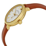 Marc Jacobs Sally White Dial Brown Leather Strap Watch for Women - MBM1351