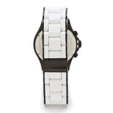 Marc Jacobs Rock Chronograph White Dial White SIlicone Steel Strap Watch for Women - MBM2574