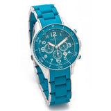 Marc Jacobs Rock Chronograph Blue Dial Blue Silicone Strap Watch for Women - MBM2575