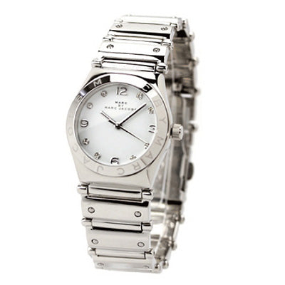 Marc Jacobs White Dial Silver Steel Strap Watch for Women - MBM3052