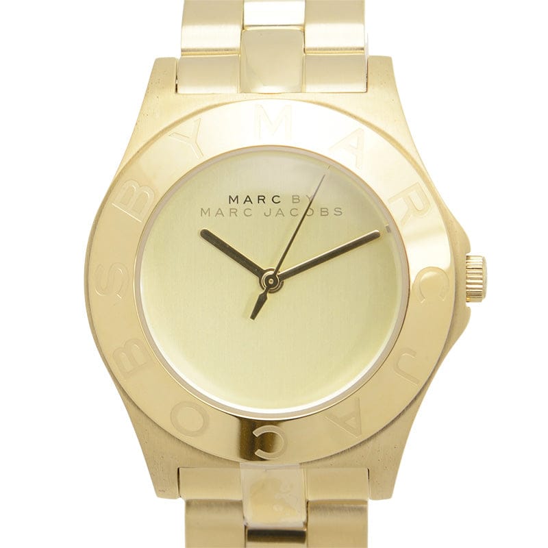 Marc Jacobs Blade Gold Dial Gold Steel Strap Watch for Women - MBM3126