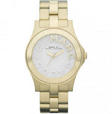 Marc Jacobs Rivera White Dial Gold Stainless Steel Strap Watch for Women - MBM3134