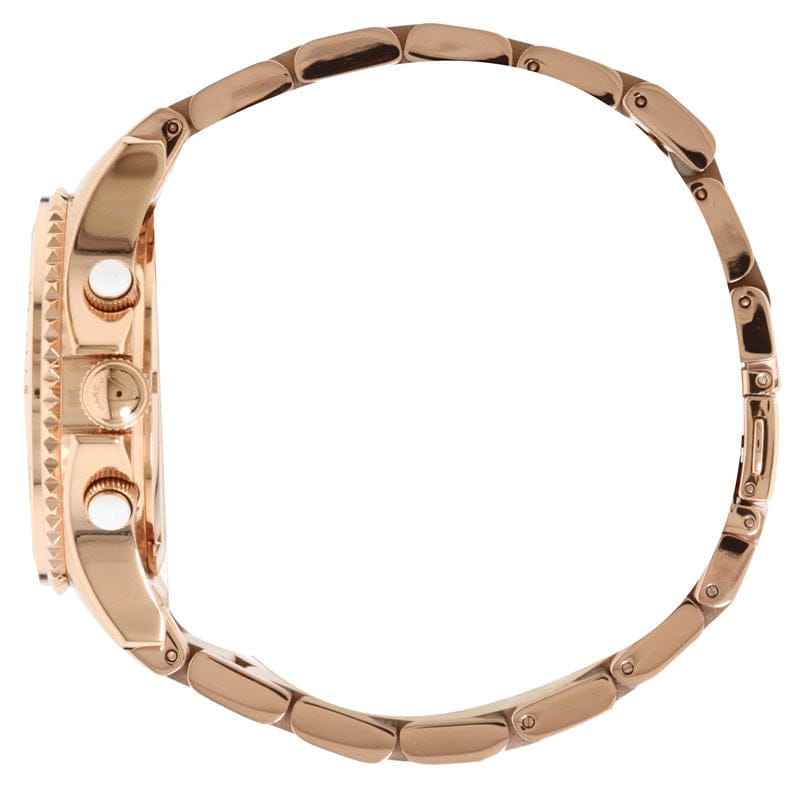 Marc Jacobs Rock Chronograph Rose Gold Dial Rose Gold Steel Strap Watch for Women - MBM3156