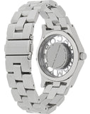 Marc Jacobs Henry Transparent Silver Dial Silver Stainless Steel Strap Watch for Women - MBM3205