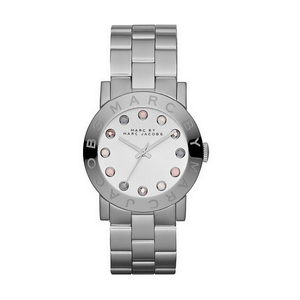 Marc Jacobs Amy Dexter Silver Dial Silver Steel Strap Watch for Women - MBM3214
