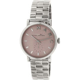 Marc Jacobs Baker Pink Dial Silver Stainless Steel Strap Watch for Women - MBM3280