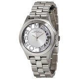 Marc Jacobs Henry Transparent Silver Dial Silver Stainless Steel Strap Watch for Women - MBM3205