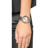 Marc Jacobs Tether White Transparent Dial Two Tone Stainless Steel Strap Watch for Women - MBM3436