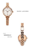 Marc Jacobs Sally White Dial Rose Gold Stainless Steel Strap Watch for Women - MBM8643