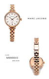Marc Jacobs Sally White Dial Rose Gold Steel Strap Watch for Women - MBM8643