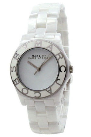 Marc Jacobs Marc White Dial White Ceramic Strap Watch for Women - MBM9500