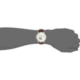 Fossil Townsman Automatic White Dial Brown Leather Strap Watch for Men - ME3064