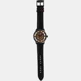 Fossil Townsman Automatic Skeleton Brown Dial Brown Leather Strap Watch for Men - ME3098