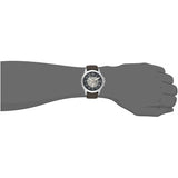 Fossil Grant Automatic Skeleton Black Dial Brown Leather Strap Watch for Men - ME3100