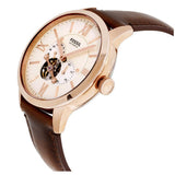 Fossil Townsman Beige Dial Brown Leather Strap Watch for Men - ME3105