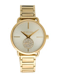 Michael Kors Portia Gold Dial Gold Steel Strap Watch for Women - MK3639