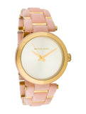 Michael Kors Delray Rose Gold Dial Pink Steel Strap Watch for Women - MK4316