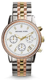 Michael Kors Ritz White Dial Two Tone Steel Strap Watch for Women - MK5650