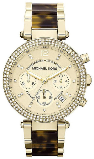 Michael Kors Parker Gold Dial Two Tone Steel Strap Watch for Women - MK5688