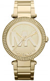 Michael Kors Parker Diamonds Gold Dial Gold Steel Strap Watch for Women - MK5784