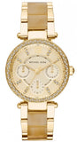 Michael Kors Parker Gold DIal Gold Steel Strap Watch for Women - MK5842