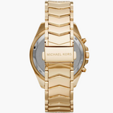 Michael Kors Whitney Chronograph Gold Dial Gold Steel Strap Watch For Women - MK6729