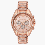 Michael Kors Whitney Chronograph Rose Gold Dial Rose Gold Steel Strap Watch For Women - MK6730