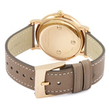 Marc Jacobs Roxy White Dial Cement Leather Strap Watch for Women - MJ1533