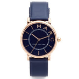 Marc Jacobs Roxy Navy Blue Dial Blue Leather Strap Watch for Women - MJ1534