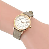 Marc Jacobs Roxy White Dial Light Brown Leather Strap Watch for Women - MJ1538