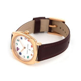 Marc Jacobs Mandy White Dial Brown Leather Strap Watch for Women - MJ1598