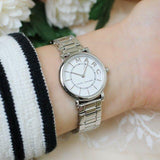 Marc Jacobs Roxy White Dial Silver Stainless Steel Strap Watch for Women - MJ3521