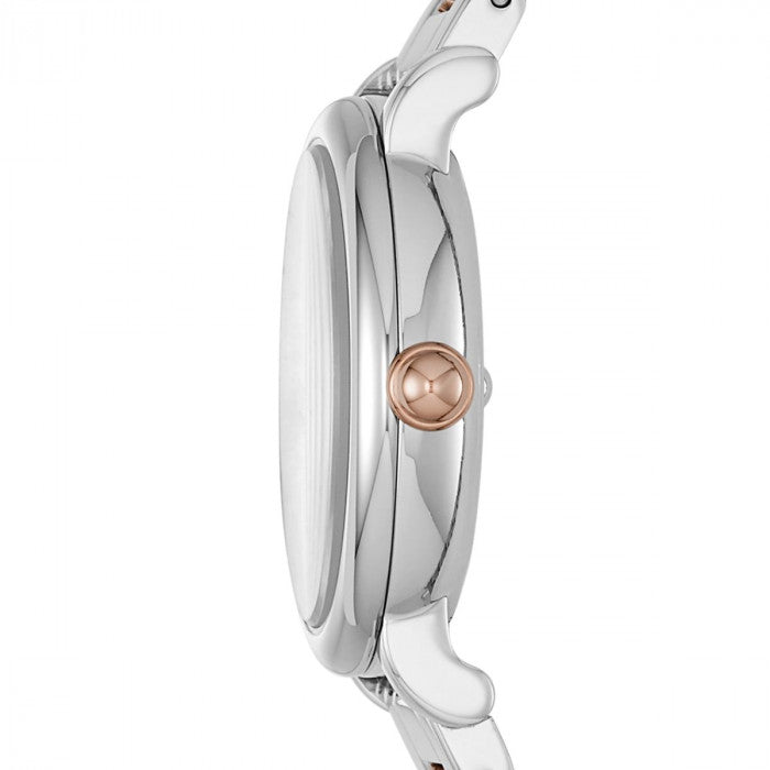 Marc Jacobs Roxy White Dial Two Tone Steel Strap Watch for Women - MJ3553