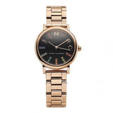 Marc Jacobs Roxy Black Dial Rose Gold Steel Strap Watch for Women - MJ3569