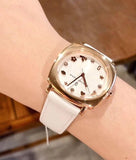 Marc Jacobs Mandy White Dial White Leather Strap Watch for Women - MJ8678