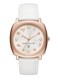 Marc Jacobs Mandy White Dial White Leather Strap Watch for Women - MJ8678