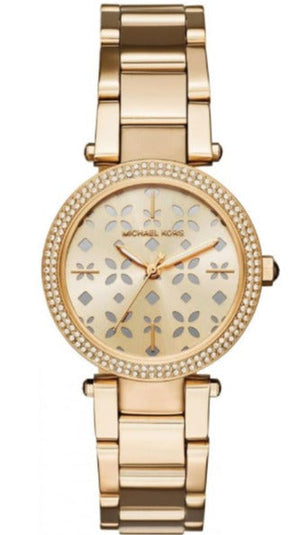 Michael Kors Parker Gold Dial Gold Steel Strap Watch for Women - MK6469