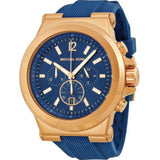 Michael Kors Dylan Blue Dial Blue Rubber Strap Watch for Men - MK8295