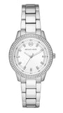 Michael Kors Tibby Quartz White Dial Silver Steel Strap Watch for Women - MK1059