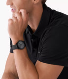 Michael Kors Runway Three-Hand Black Dial Black Mesh Strap Watch for Men - MK1085