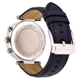 Michael Kors Parker White Dial Navy Blue Leather Strap Watch for Women - MK2293