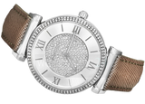 Michael Kors Caitlin Quartz Silver Dial Gray Leather Strap Watch For Women - MK2377