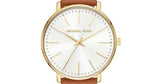 Michael Kors Pyper Quartz Silver Dial Brown Leather Watch For Women - MK2740