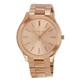 Michael Kors Slim Runway Rose Gold Dial Rose Gold Steel Strap Watch for Women - MK3197