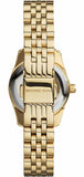 Michael Kors Lexington Quartz Orange Dial Gold Steel Strap Watch For Women - MK3284